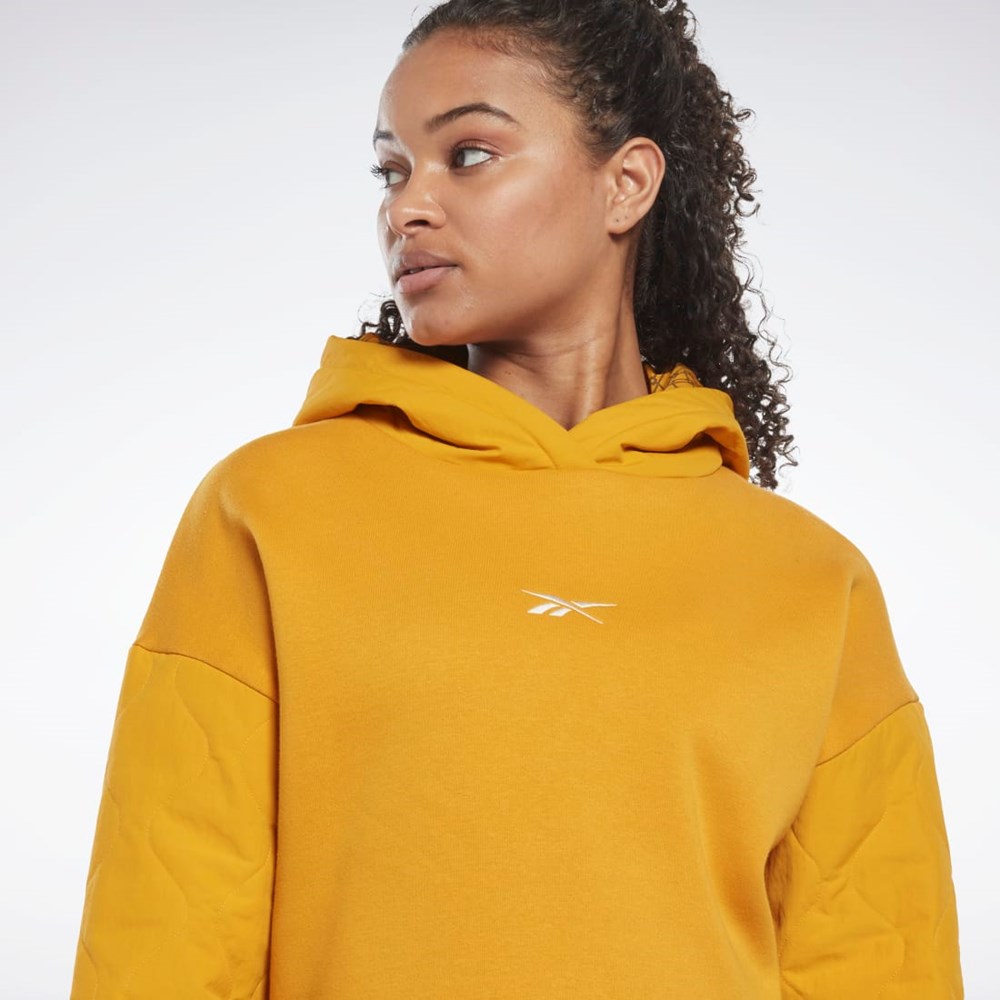 Reebok THERMOWARM+GRAPHENE Hoodie Bright Ochre | OFHPME-509