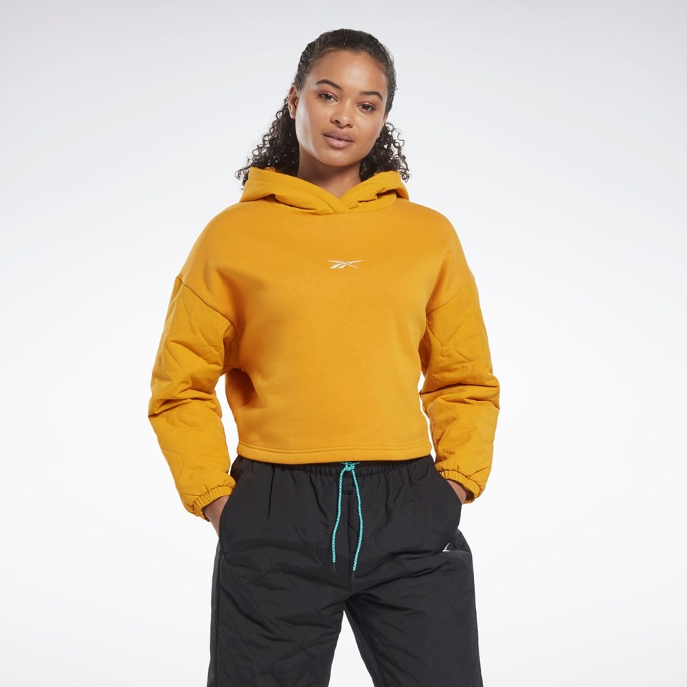 Reebok THERMOWARM+GRAPHENE Hoodie Bright Ochre | OFHPME-509