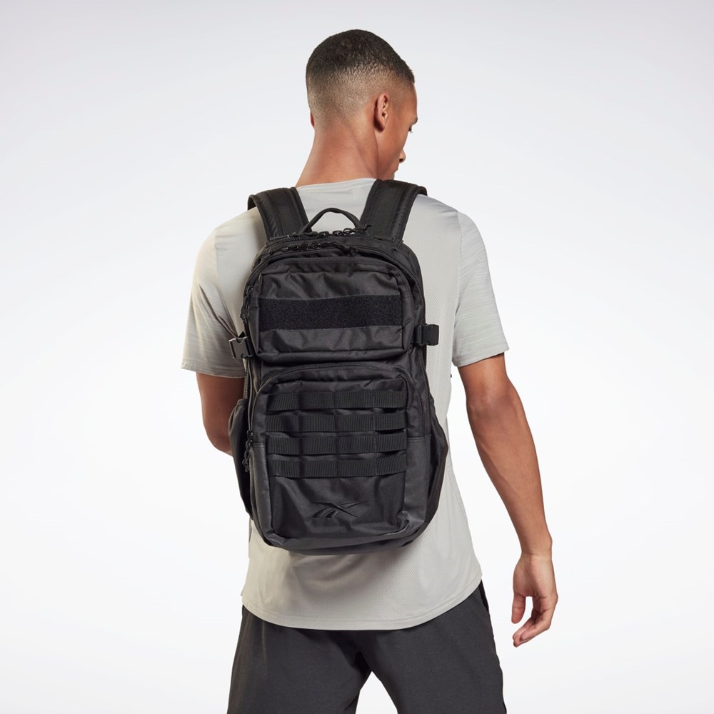 Reebok Trenings Day Backpack Svarte Svarte Svarte | JQBRXU-049