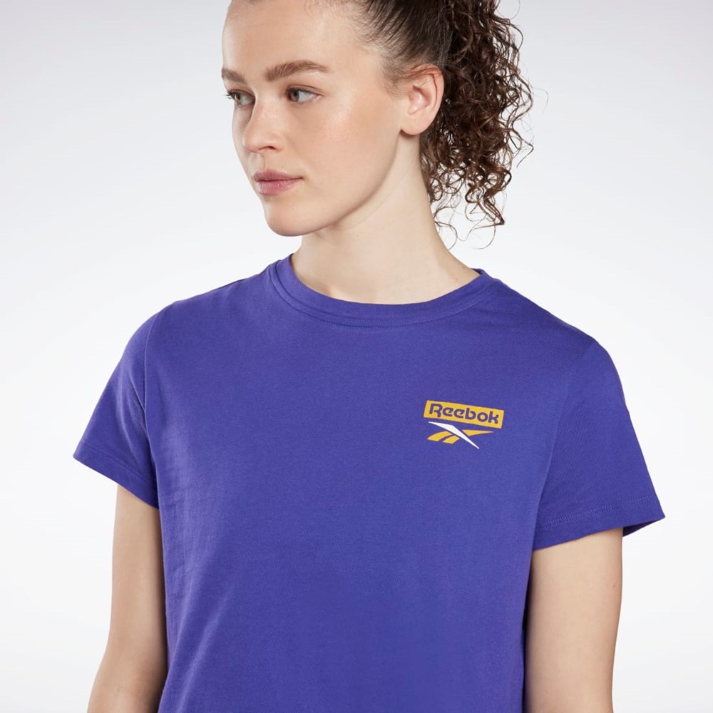 Reebok Trenings Essentials Grafiske T-Shirt Lilla | XUBRGZ-815