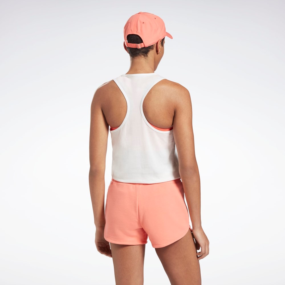 Reebok Trenings Essentials Grafiske Tank Top Hvite Oransje | BOZWCA-019