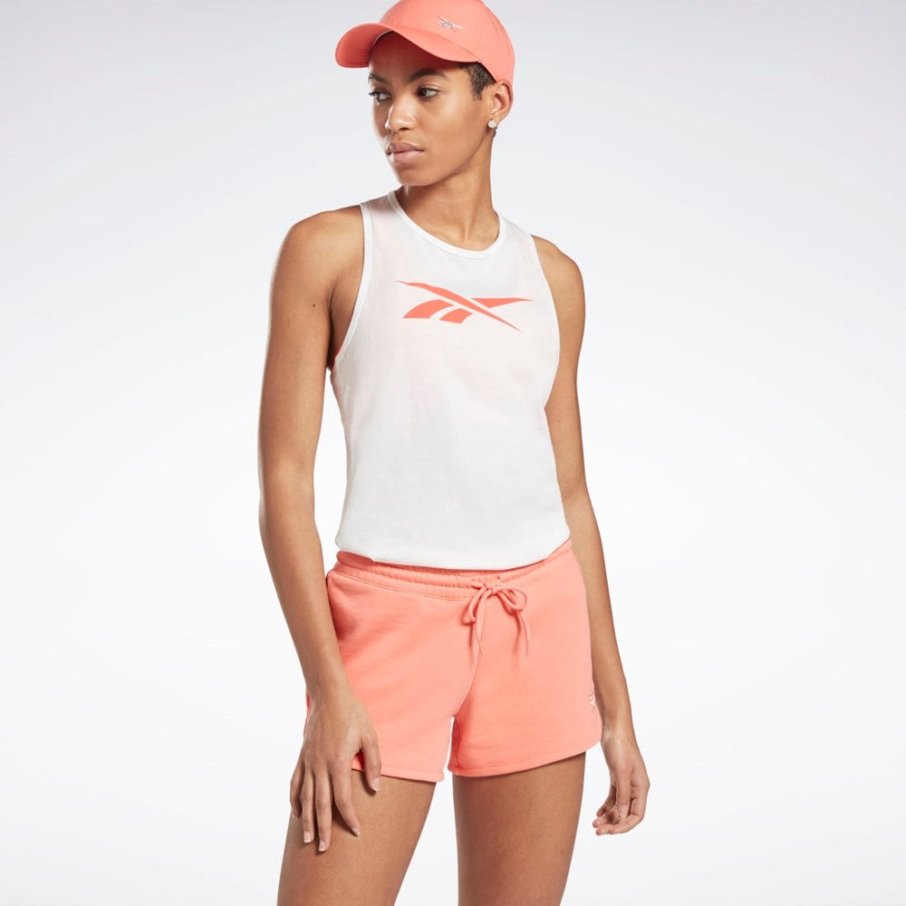 Reebok Trenings Essentials Grafiske Tank Top Hvite Oransje | BOZWCA-019