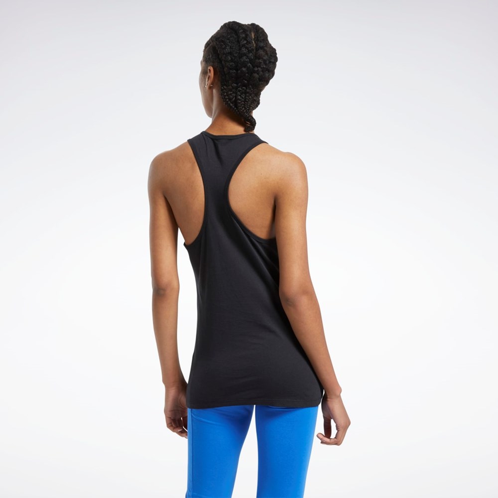 Reebok Trenings Essentials Grafiske Tank Top Svarte | NXMIGV-298