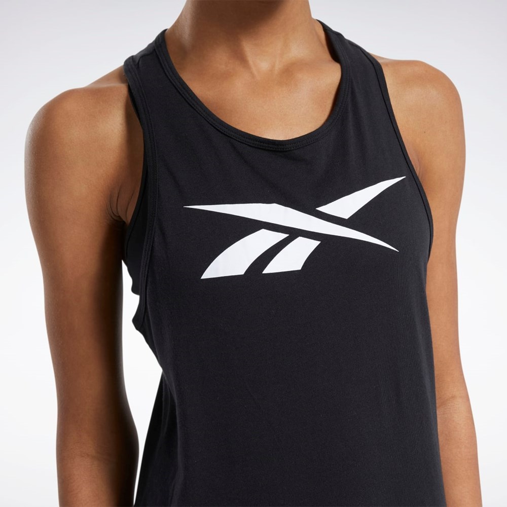 Reebok Trenings Essentials Grafiske Tank Top Svarte | NXMIGV-298