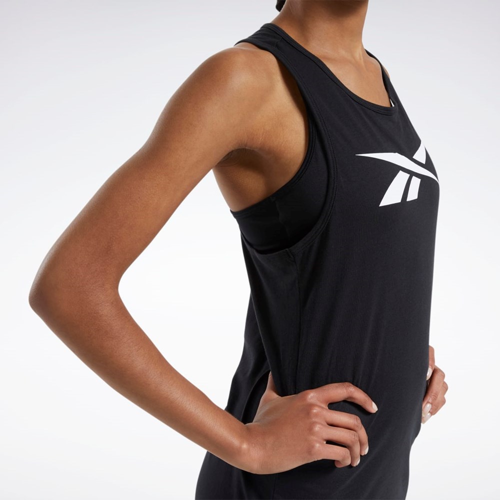 Reebok Trenings Essentials Grafiske Tank Top Svarte | NXMIGV-298