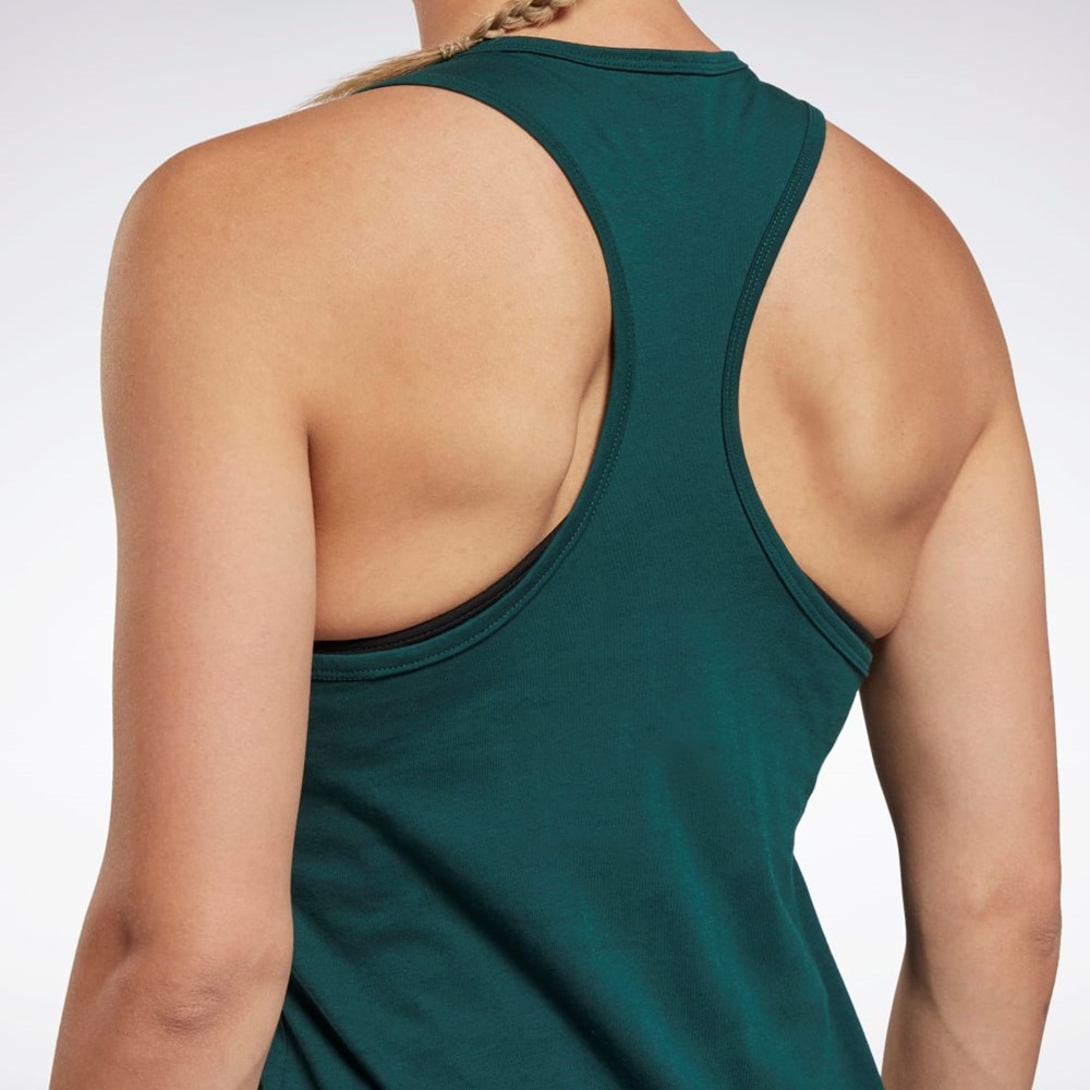 Reebok Trenings Essentials Grafiske Tank Top Grønn | TWDGHA-736