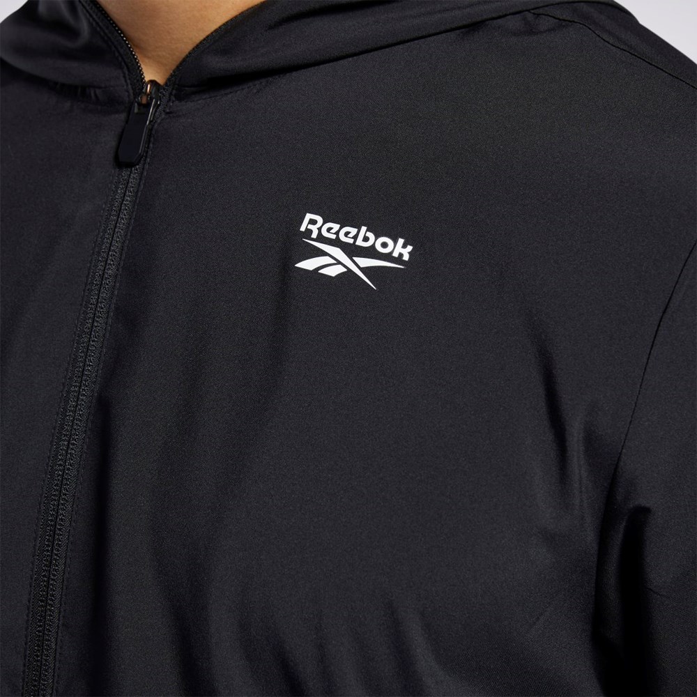 Reebok Trenings Essentials Jacket Svarte | VRICYJ-926