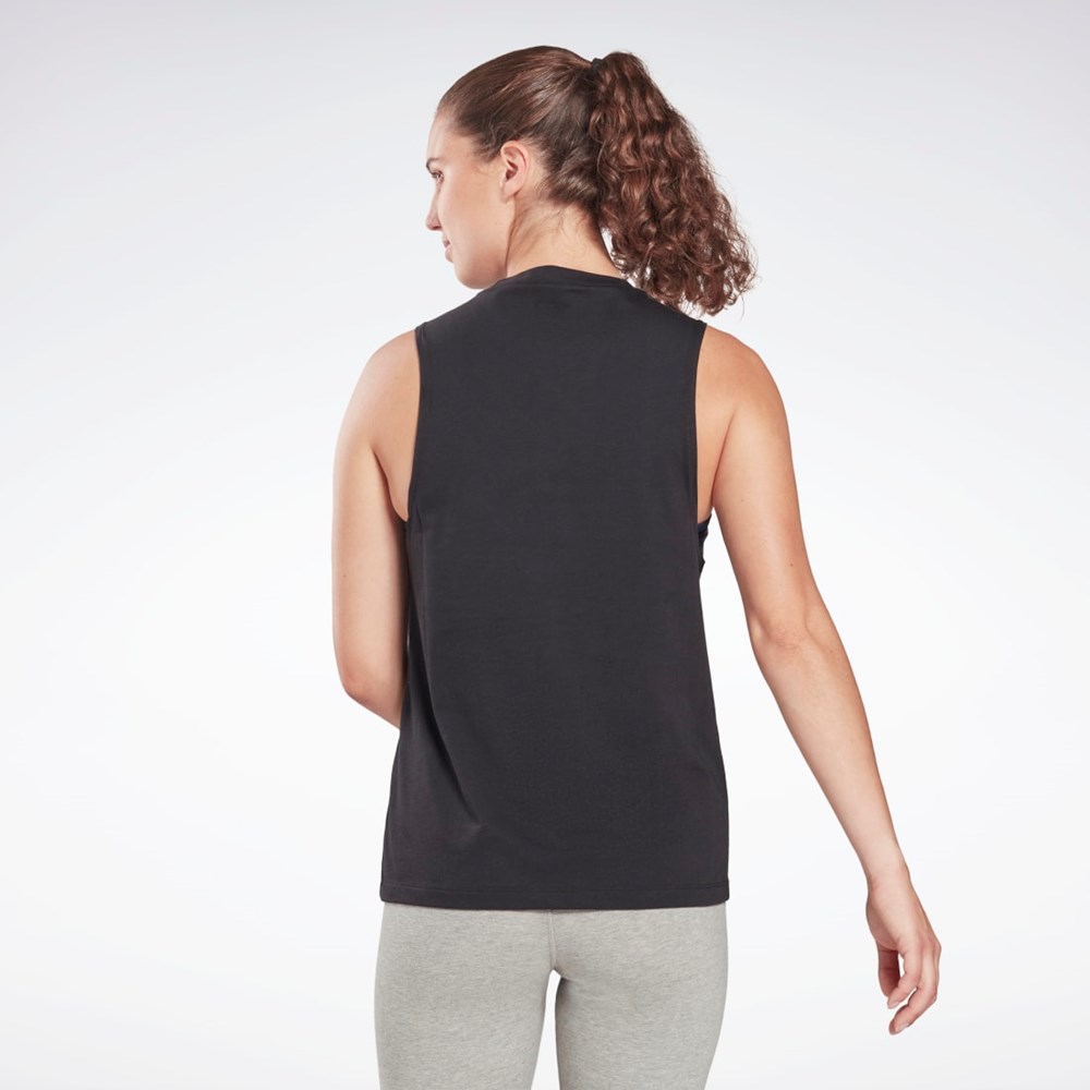 Reebok Trenings Essentials Muscle Tank Top Svarte | TALREW-160