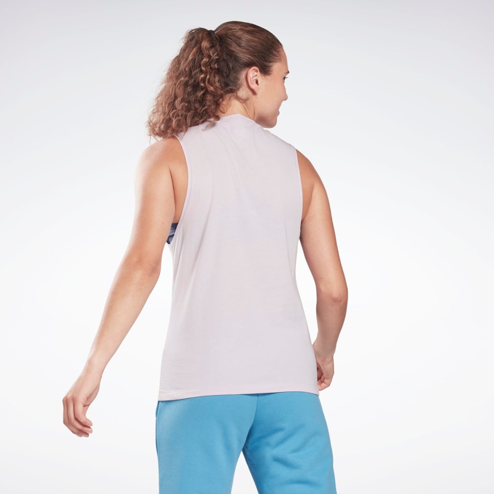 Reebok Trenings Essentials Muscle Tank Top Quartz Glow | VPRASE-976