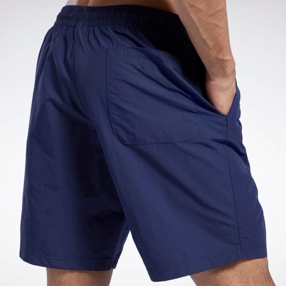 Reebok Trenings Essentials Utility Shorts Marineblå | CUKTGZ-160