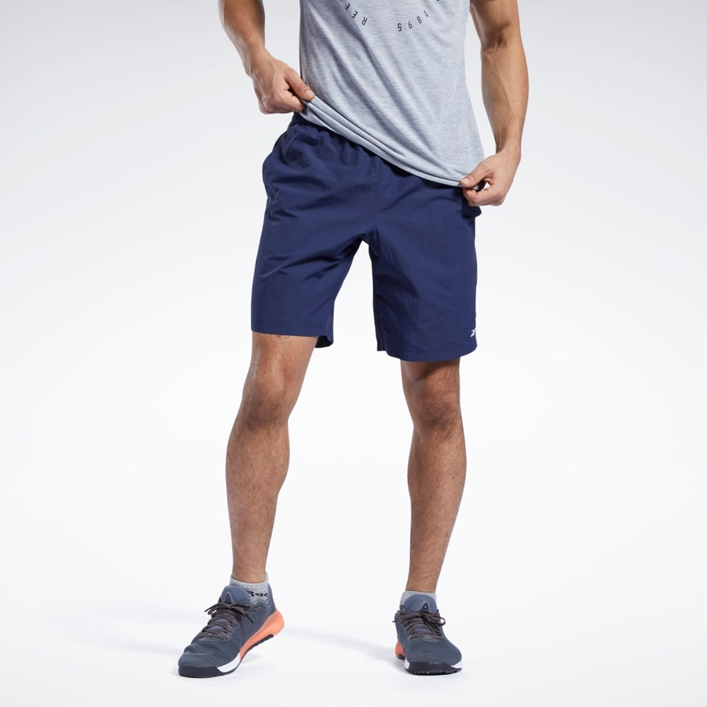 Reebok Trenings Essentials Utility Shorts Marineblå | CUKTGZ-160