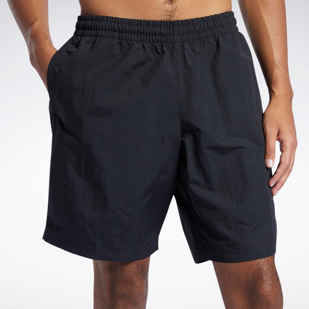 Reebok Trenings Essentials Utility Shorts Svarte | FVJAOG-462