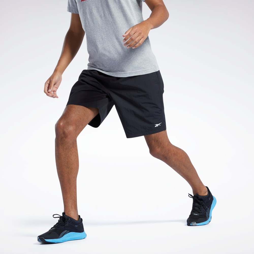 Reebok Trenings Essentials Utility Shorts Svarte | FVJAOG-462