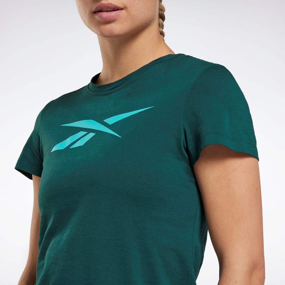 Reebok Trenings Essentials Vector Grafiske Tee Grønn | IOPBFX-708