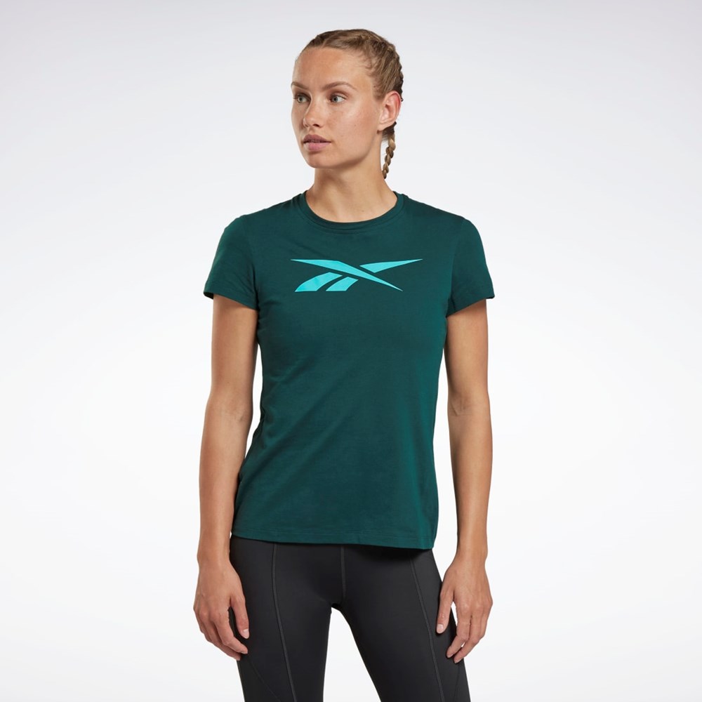 Reebok Trenings Essentials Vector Grafiske Tee Grønn | IOPBFX-708