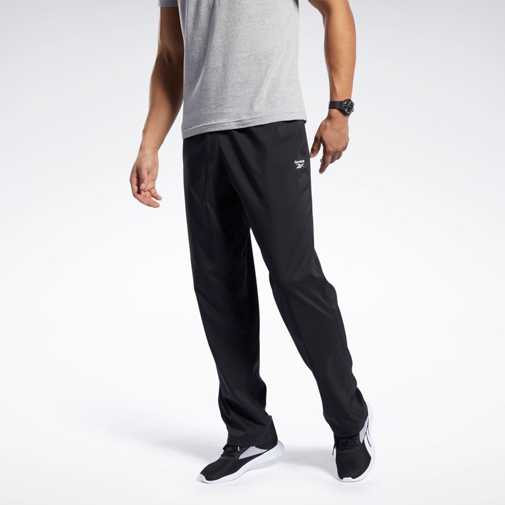 Reebok Trenings Essentials Woven Unlined Pants Svarte | HRFTXD-061