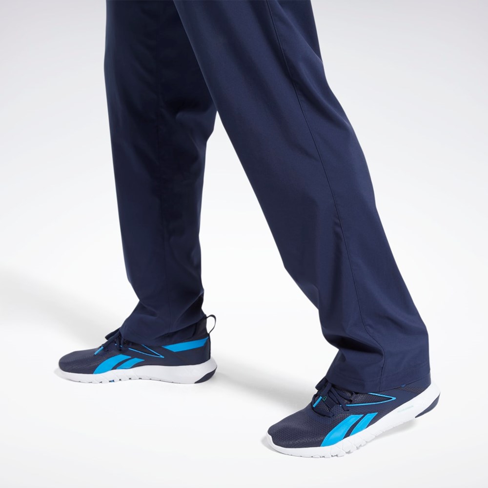 Reebok Trenings Essentials Woven Unlined Pants Marineblå | RVFOID-362