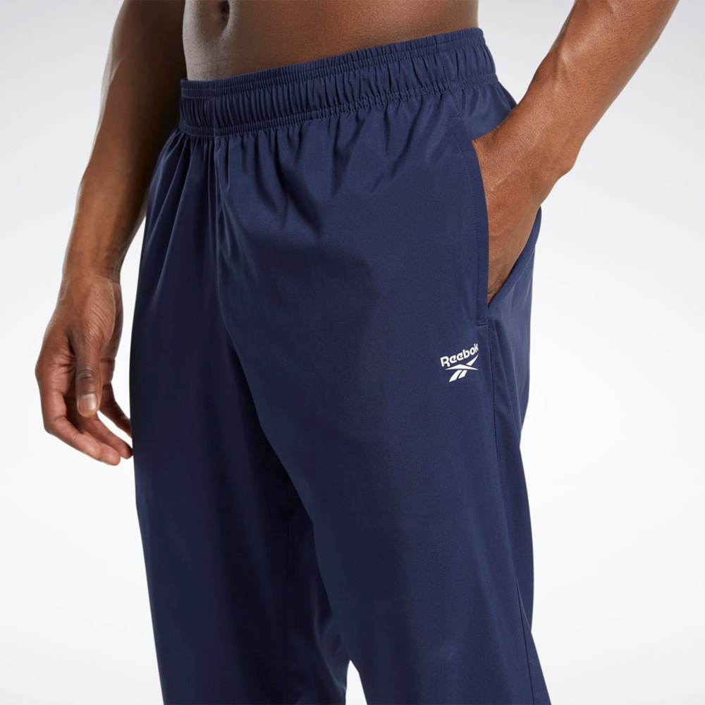 Reebok Trenings Essentials Woven Unlined Pants Marineblå | RVFOID-362