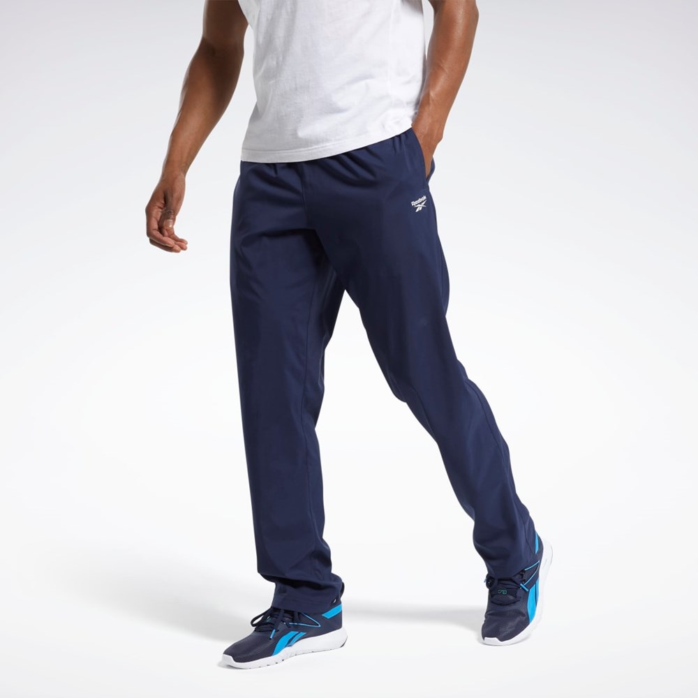 Reebok Trenings Essentials Woven Unlined Pants Marineblå | RVFOID-362