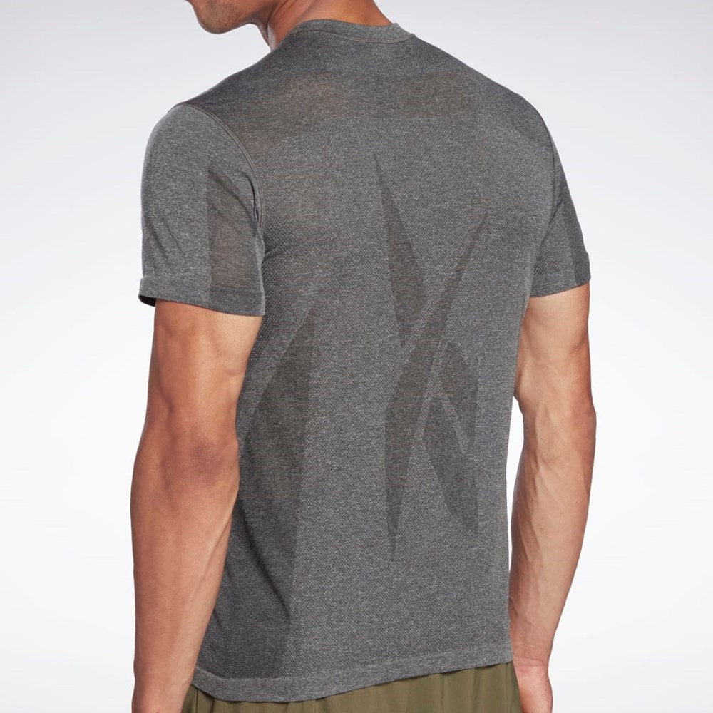 Reebok United By Fitness MyoKnit Seamless T-Shirt Svarte | JKZWVM-103