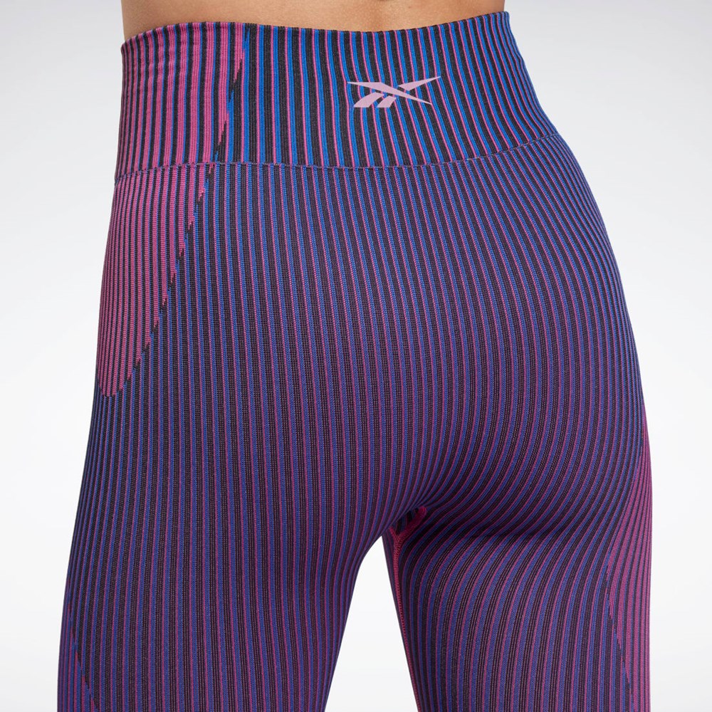 Reebok United By Fitness Myoknit Seamless Leggings Blå | SWJBYA-143