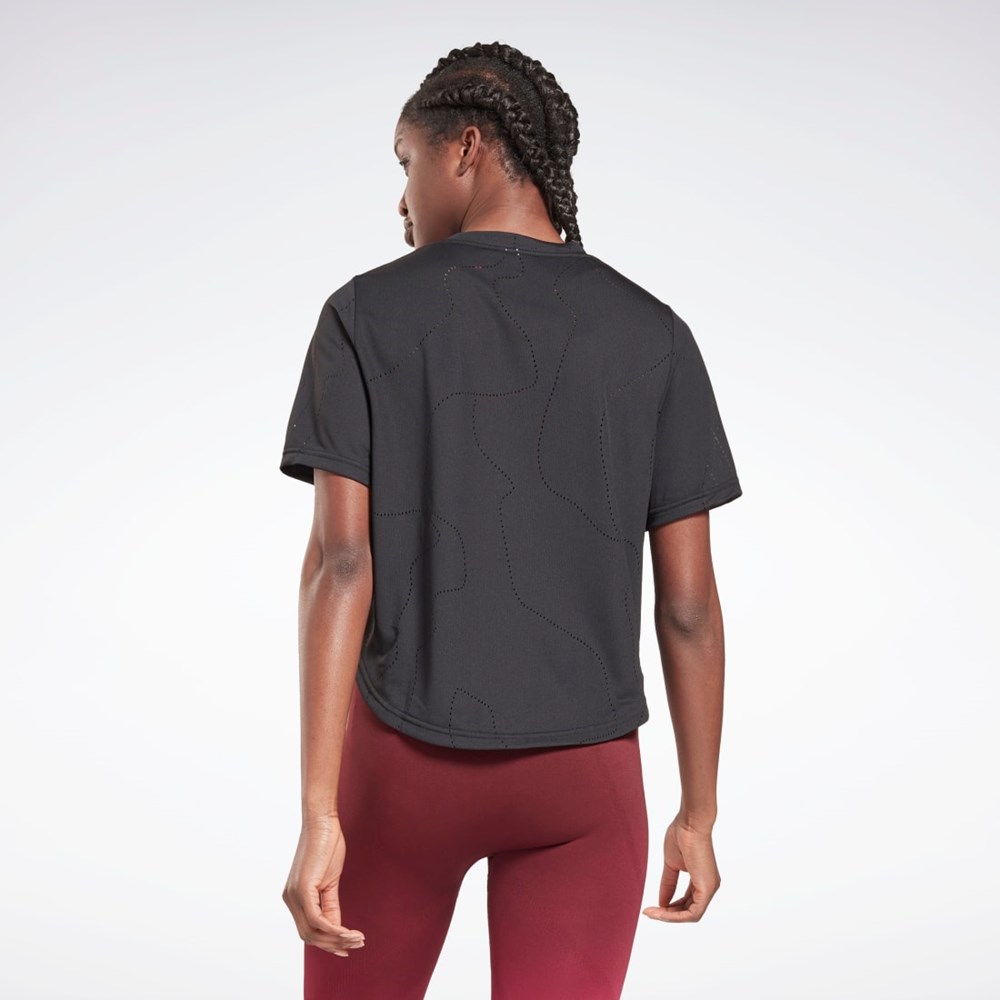 Reebok United By Fitness Perforated T-Shirt Svarte | FXNADZ-274