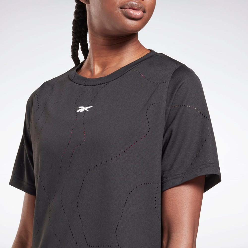 Reebok United By Fitness Perforated T-Shirt Svarte | FXNADZ-274