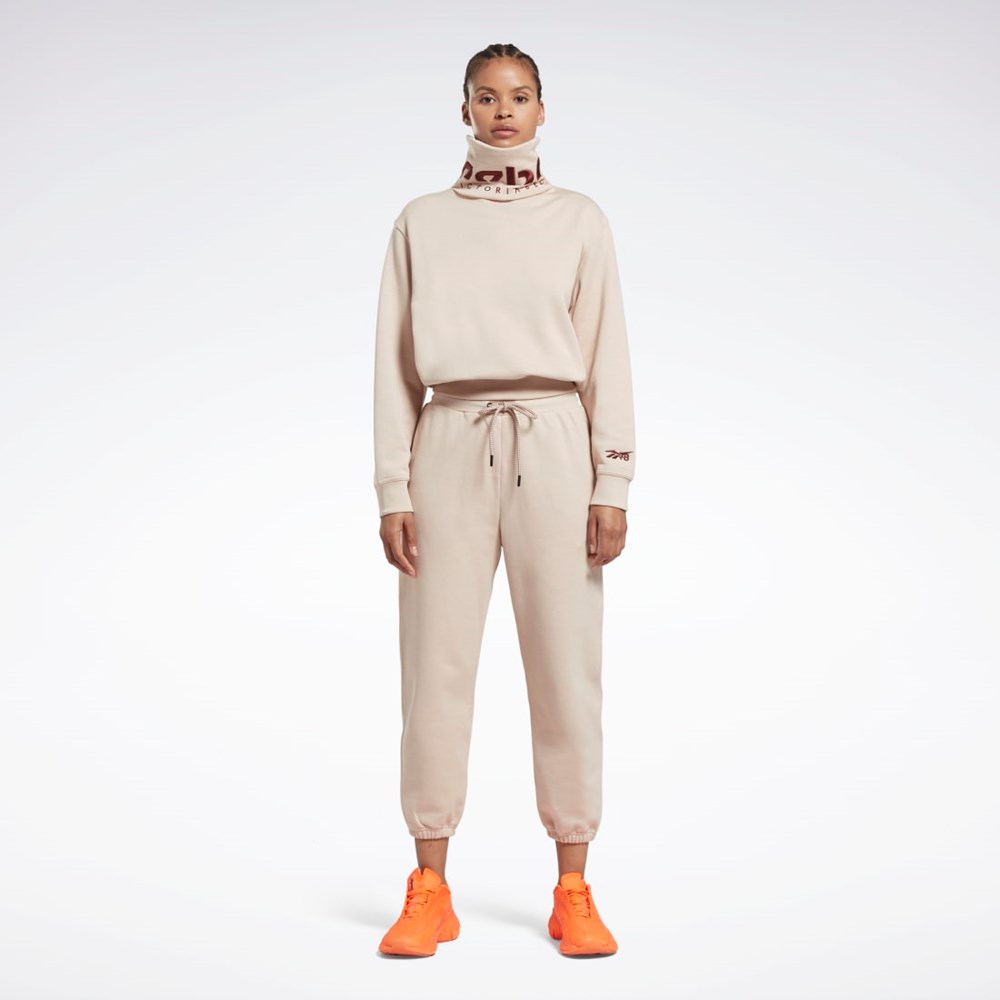 Reebok Victoria Beckham Cowl Neck Jumper Soft Ecru | NMDUBO-954