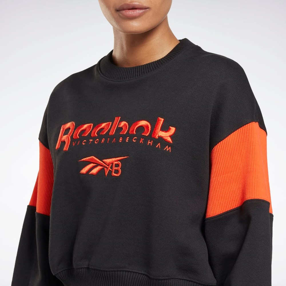 Reebok Victoria Beckham Grafiske Sweatshirt Svarte | QCBJFO-961