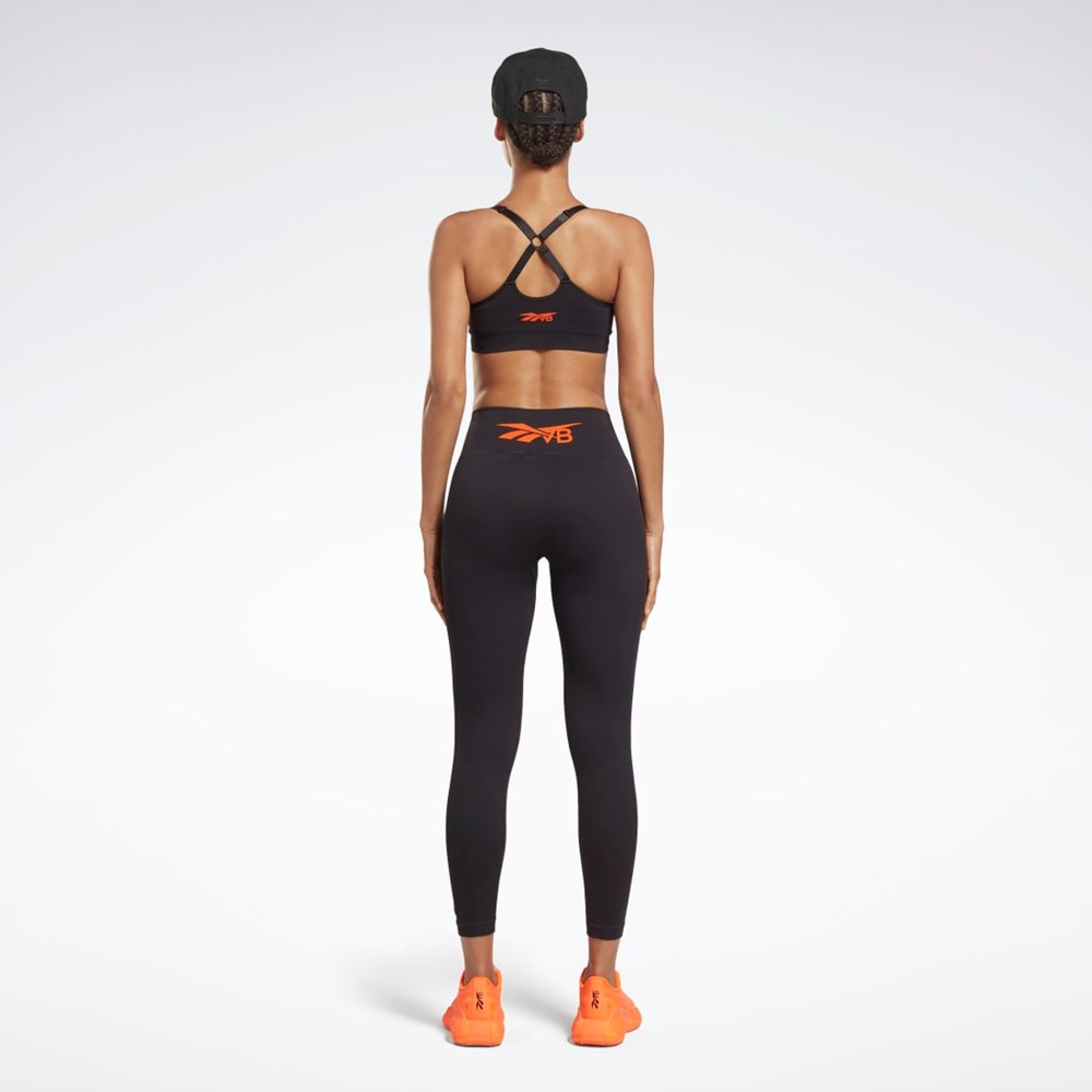 Reebok Victoria Beckham Light-Impact Seamless Bra Svarte | HGPLDW-247