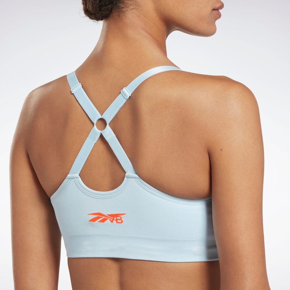 Reebok Victoria Beckham Light-Impact Seamless Bra Blå | MFWCYX-360