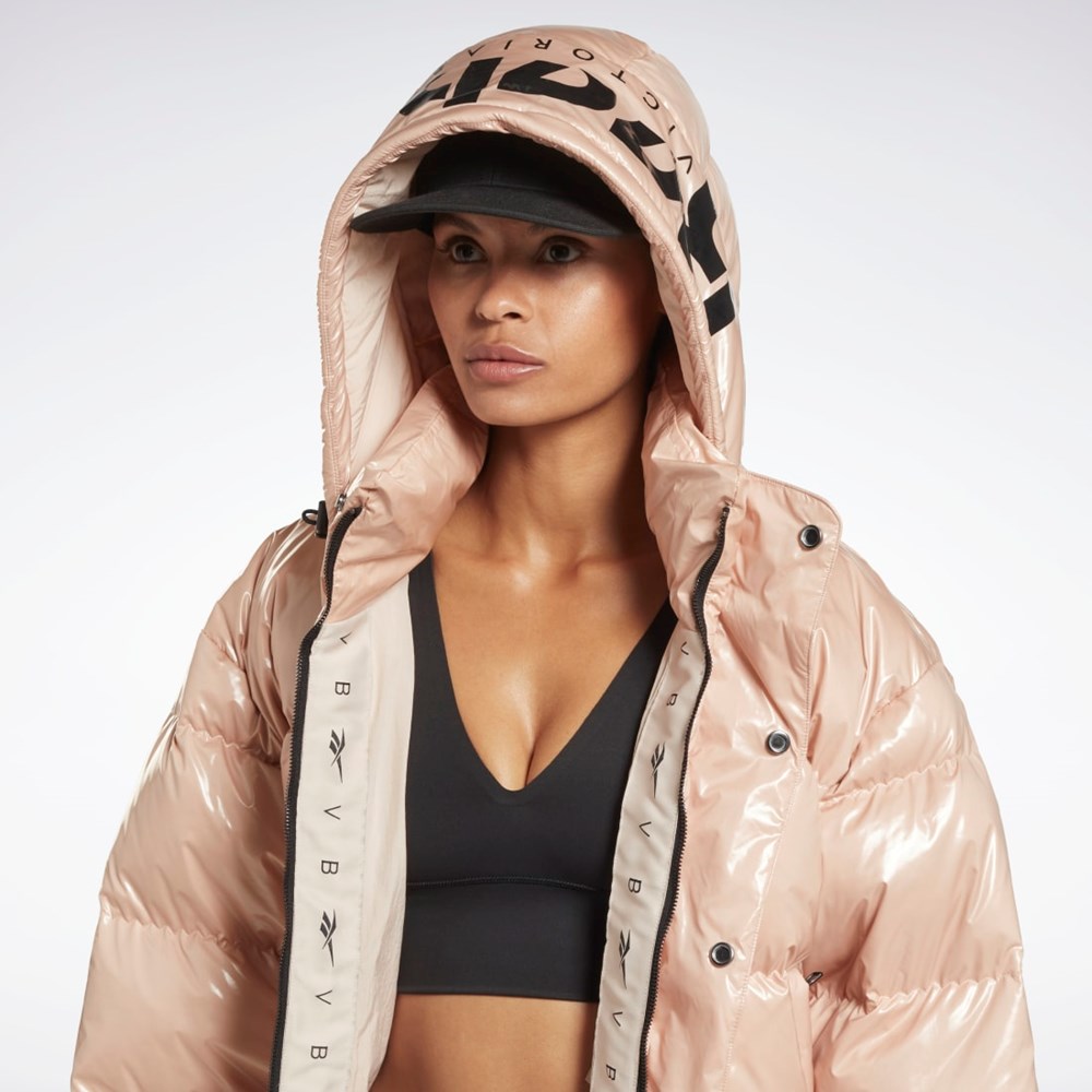 Reebok Victoria Beckham Puffer Jacket Soft Ecru | XNBQKT-174