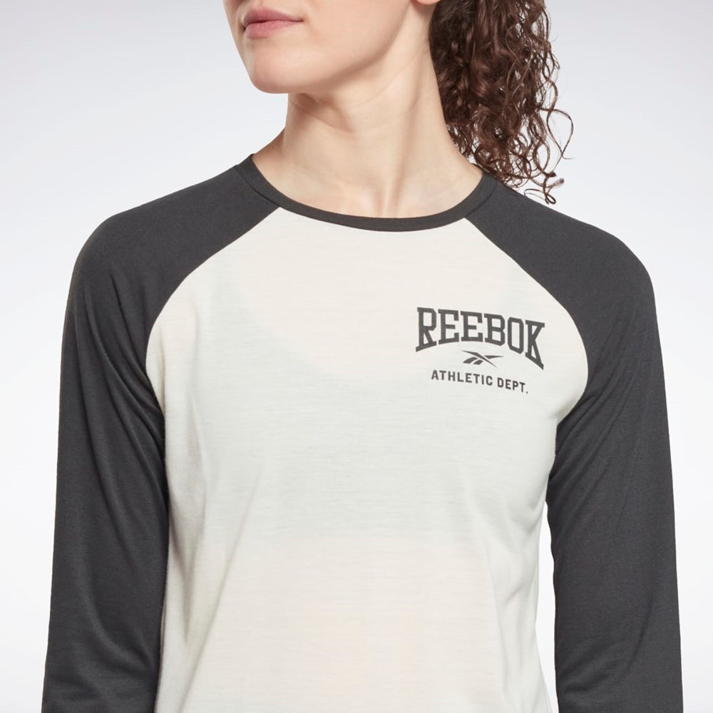 Reebok Workout Ready Baseball T-Shirt Hvite | GFMACK-240