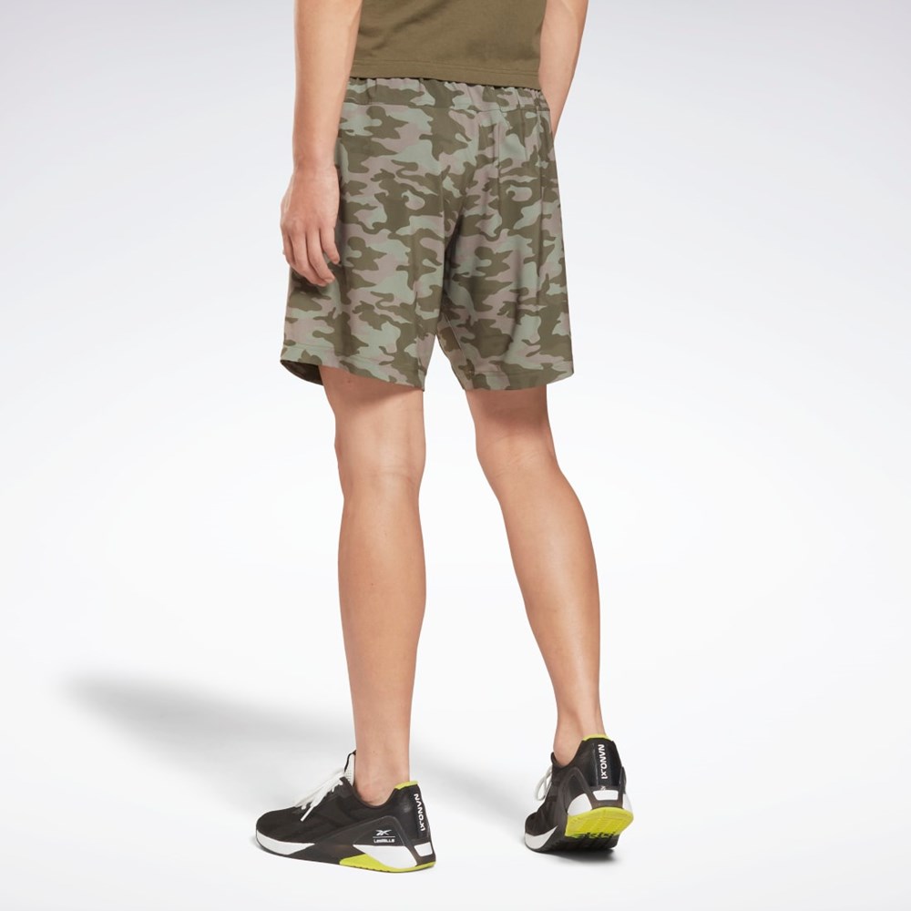 Reebok Workout Ready Camo Grafiske Shorts Grønn | HCPKZO-139