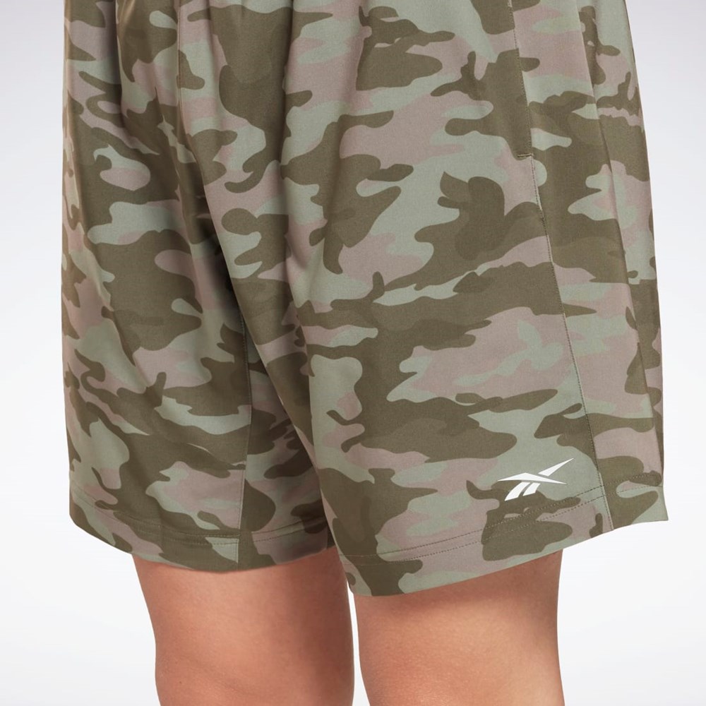 Reebok Workout Ready Camo Grafiske Shorts Grønn | HCPKZO-139