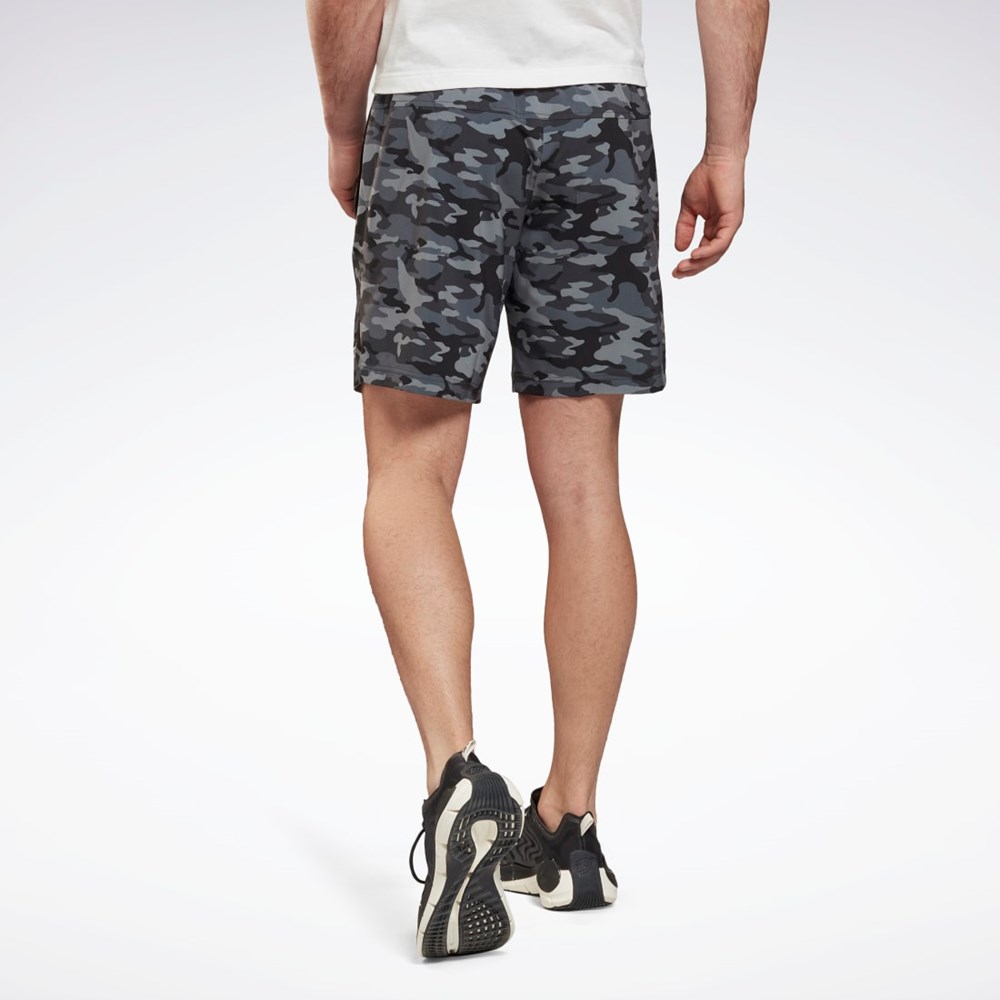 Reebok Workout Ready Camo Grafiske Shorts Svarte | KQAEOX-216