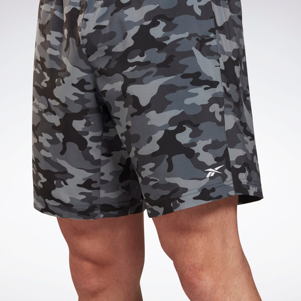 Reebok Workout Ready Camo Grafiske Shorts Svarte | KQAEOX-216