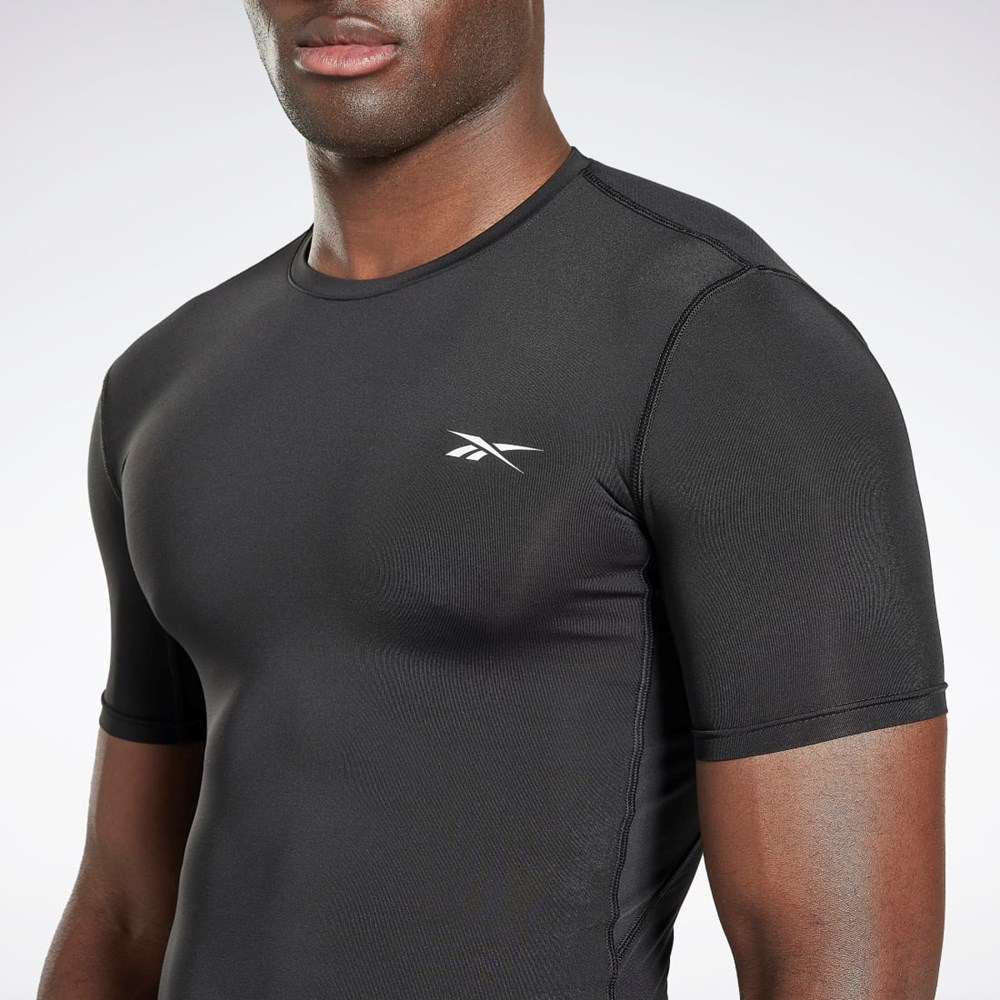 Reebok Workout Ready Compression T-Shirt Svarte | MCTEKG-418