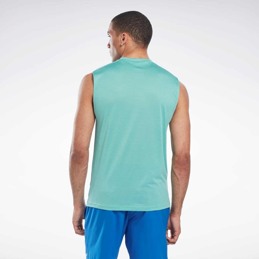 Reebok Workout Ready Ermeløse Tech T-Shirt Semi Classic Teal | GKEIXO-976