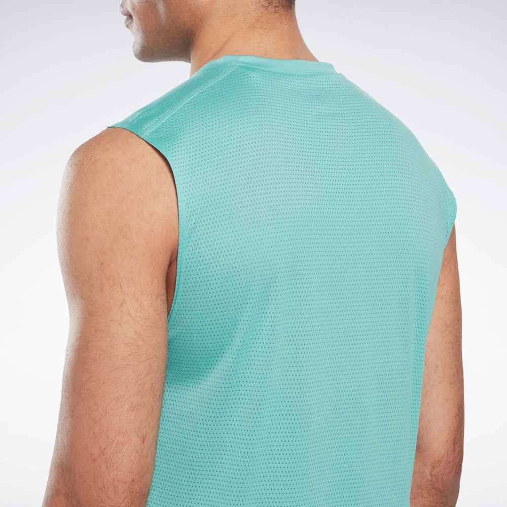 Reebok Workout Ready Ermeløse Tech T-Shirt Semi Classic Teal | GKEIXO-976