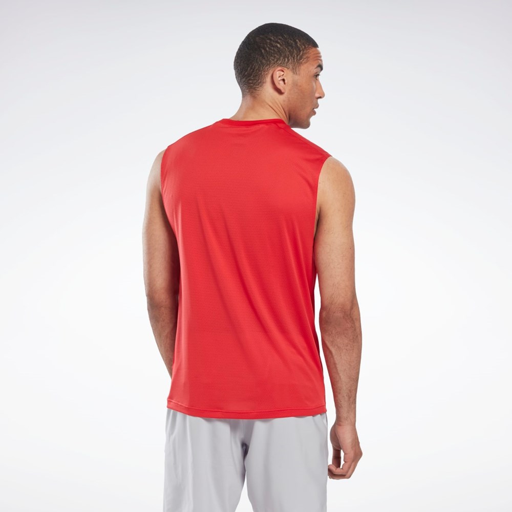 Reebok Workout Ready Ermeløse Tech T-Shirt Rød | HZTDGK-025