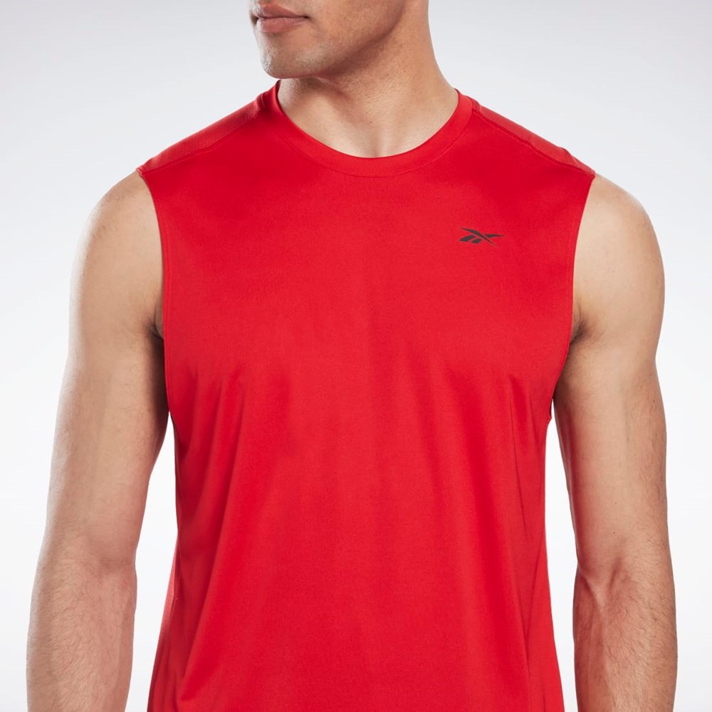 Reebok Workout Ready Ermeløse Tech T-Shirt Rød | HZTDGK-025