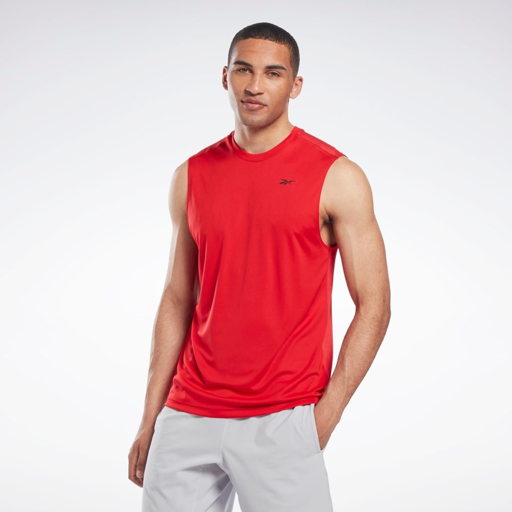 Reebok Workout Ready Ermeløse Tech T-Shirt Rød | HZTDGK-025