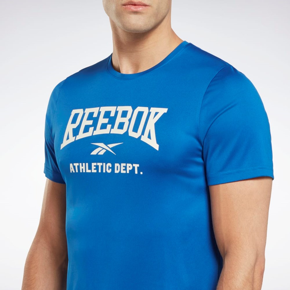 Reebok Workout Ready Grafiske T-Shirt Blå | MVSRYE-780