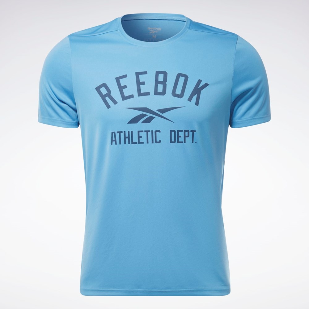 Reebok Workout Ready Grafiske T-Shirt Blå | THBJWK-689