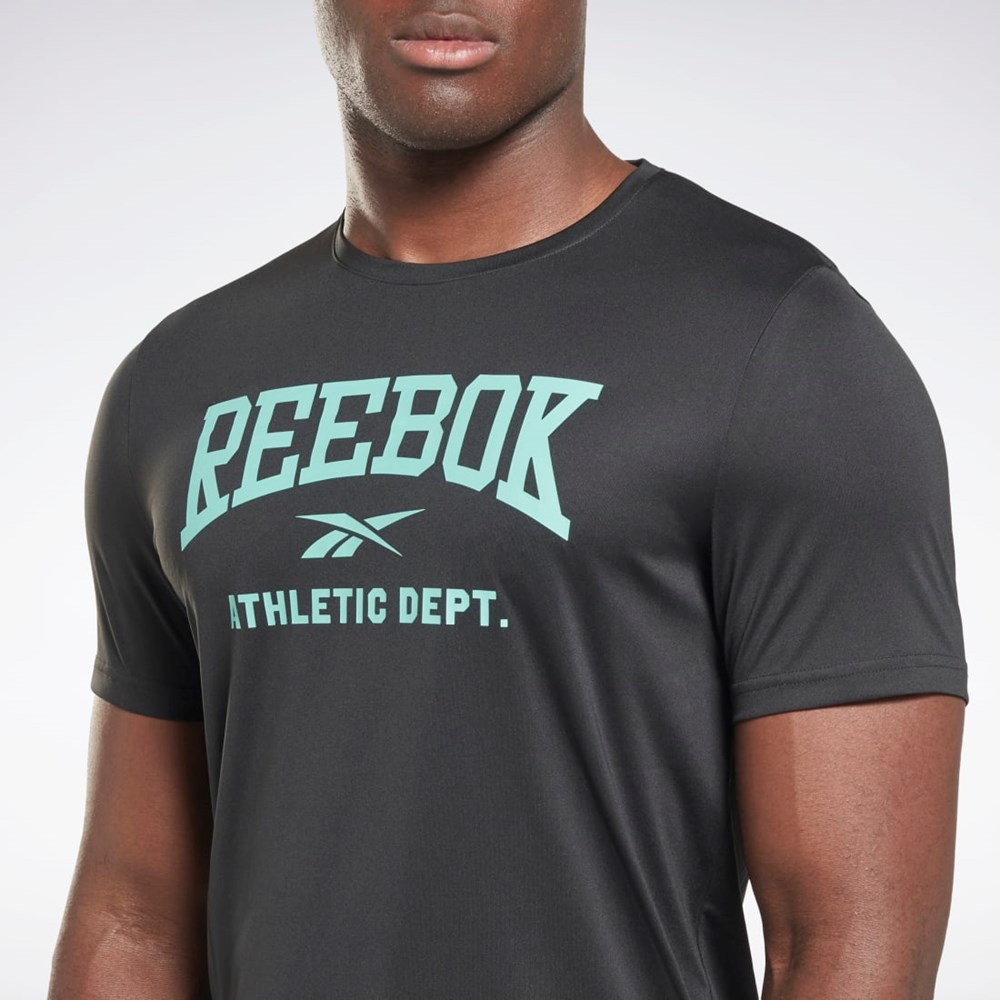 Reebok Workout Ready Grafiske T-Shirt Svarte | HEATCR-823