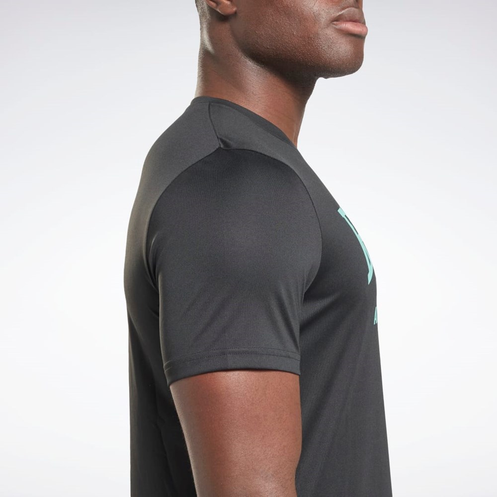 Reebok Workout Ready Grafiske T-Shirt Svarte | HEATCR-823