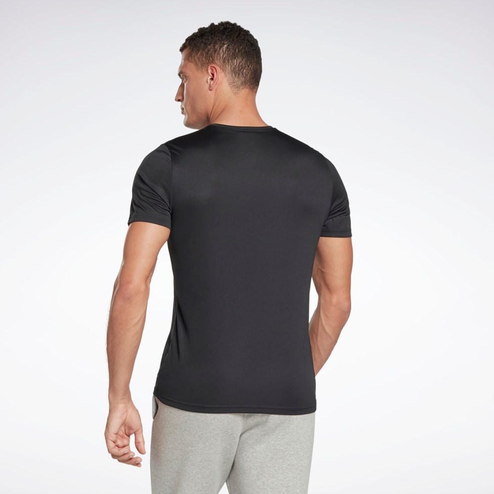 Reebok Workout Ready Grafiske T-Shirt Svarte | RDVBEP-630