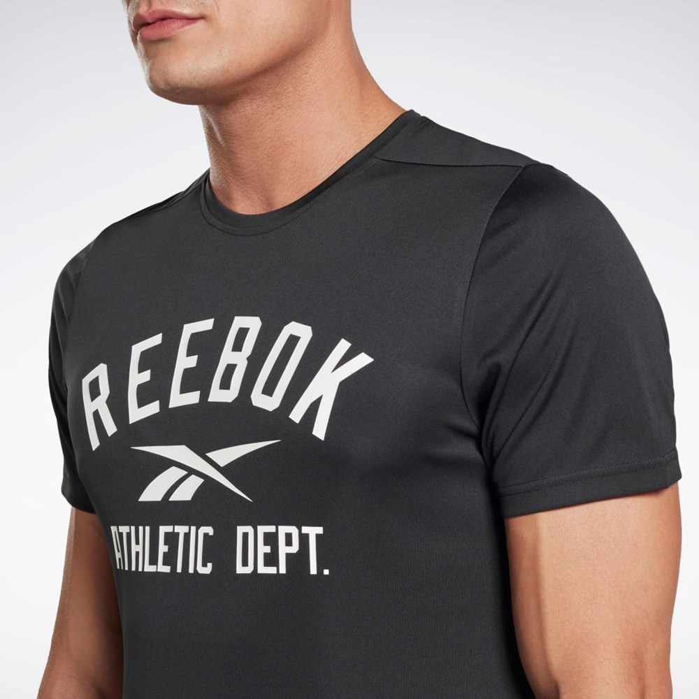 Reebok Workout Ready Grafiske T-Shirt Svarte | RDVBEP-630