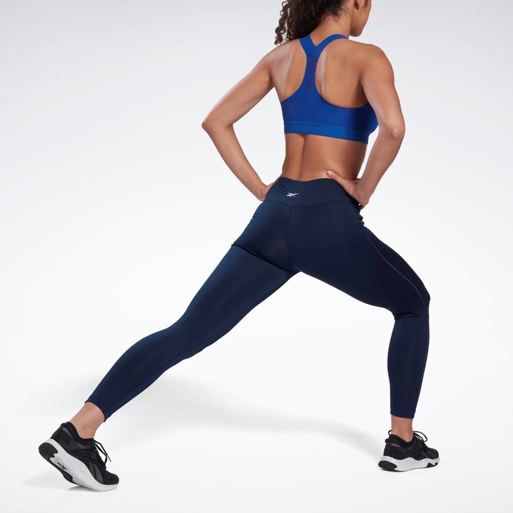 Reebok Workout Ready Leggings Marineblå | JSVFLK-563